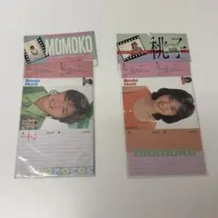 昭和レトロ　菊池桃子　カセットインデックス　カード　シール　雑貨