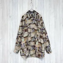 【CALLBACHULER】長袖 柄シャツ トップス 羽織り 胸ポケット
