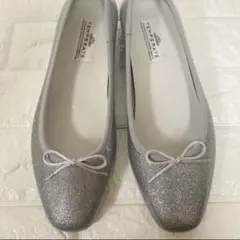 【美品】temperateシルバー グリッター レインシューズ　25センチ
