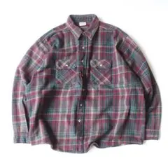 90s FIVE BROTHER コットン ヘビーネルシャツ 3XL USA古着