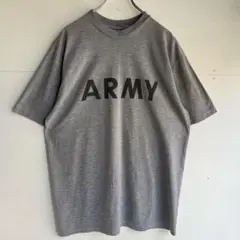 ヴィンテージ アメリカ軍 霜降りグレー ARMY プリントTシャツ 古着