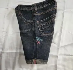 SOMETHING ダークブルー ショートパンツ