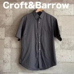 【古着】Croft & Barrow 半袖シャツ M チャコールグレー