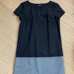 INDIVI 半袖チュニック 40 黒・グレー