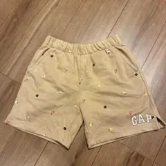 GAP 花柄刺繍 ハーフパンツ ベージュ