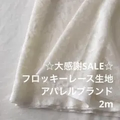 S2L/5423-01◆2m 感謝祭/ポリレーヨン混フロッキーレース生地