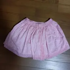 UNIQLO ピンクと白のストライプ スカート M