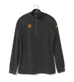 極美品!パーリーゲイツ☆ゴルフ長袖ボーダーハーフジップアップカットソーシャツ1