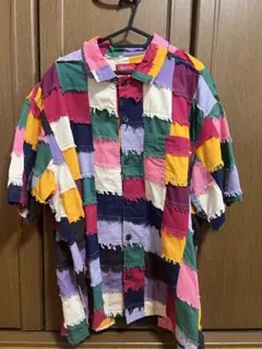Supreme パッチワーク 半袖シャツ L