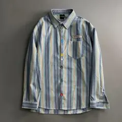 《新品・未使用》カラーストライプ 長袖シャツ