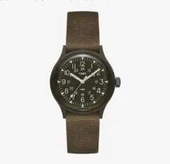 美品 TIMEX オリジナルキャンパー ブラック x グリーン 36mm