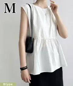【M】ノースリーブ レディース Tシャツ トップス コットン100% おしゃれ
