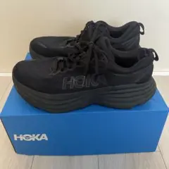 HOKA Bondi ブラックスニーカー
