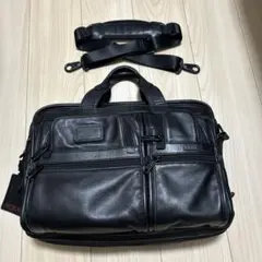 TUMI　ALPHA 2way ビジネスバッグ　オールレザー　黒