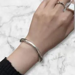 【セール】ブレスレット バングル リング シルバー　メッキ　アクセサリー