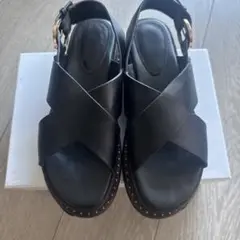 シップス　サンダル　ブラック