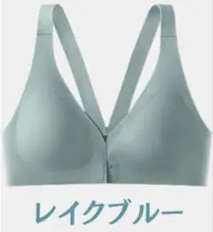 オンオフ問わず楽ちん シームレス ノンワイヤーナイトブラ レイクブルーL