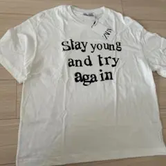 ZARA メッセージプリント Tシャツ M
