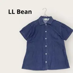 LL Bean エルエルビーン　レディースデニムシャツ　半袖　コットン　羽織り