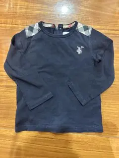 BURBERRY ネイビー 半袖シャツ キッズ用 バーバリー 12M(80cm)