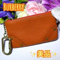 ✨美品✨BURBERRY バーバリー レザー コインケース キーリング オレンジ