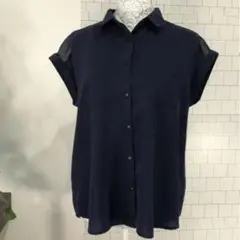 UNIQLO ブラウス ★ネイビー サイズL