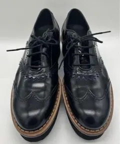 TOD'S レザー オックスフォード 厚底 シューズ ブラック 27cm