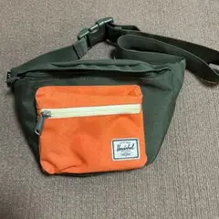 Herschel ハーシェル　ボディバッグ カーキ/オレンジ