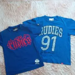 【2枚セット】RUDIES 青Tシャツ 150cm キッズ 子供服 まとめ売り