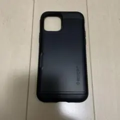 Spigen ブラック スマートフォン12ケース カードポケット付き