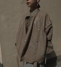 新品Ameri VINTAGE/RETRO FAKE LEATHERJACKET