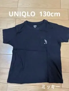 ユニクロ　UT ミッキー 130cm 黒
