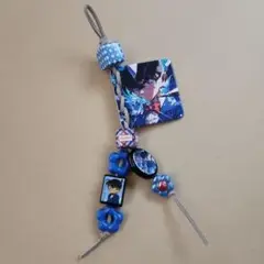 アニメキャラクター ストラップ 青　名探偵コナン　怪盗キッド