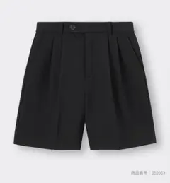 GU Wタックショートパンツ ブラック