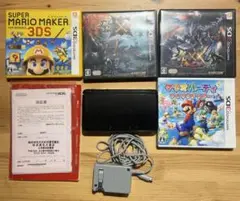 ニンテンドー3DS コスモブラック 本体ソフト４本セット