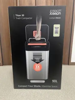 Joseph Joseph ゴミ箱30L (圧縮機能・ふた付き・ペダル式)