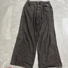 MSG ワイドデニムパンツ ダークグレー