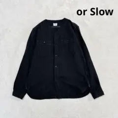 オアスロウ　ノーカラージャケット　ウール　サイズ2（M） オアスロウ ノーカラージャケット ウール サイズ2（M）