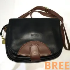 美品　ブリー BREE ショルダーバッグ　黒　ブラウン　オールレザー　ドイツ