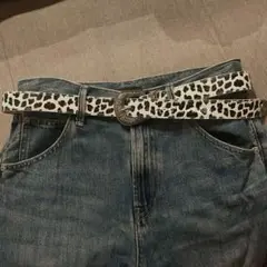 grunge gal ホワイト ヒョウ柄 ウエスタン ベルト