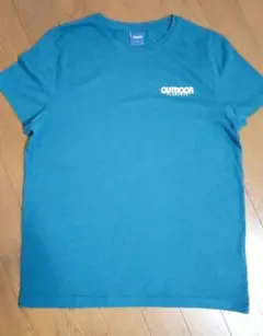 OUTDOORアウトドア 半袖Tシャツ Lサイズ ブルーグリーン