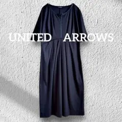 極美品　UNITED　ARROWS　半袖ワンピース　 ネイビー　Мサイズ