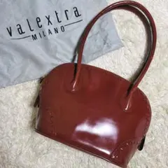 美品✨希少✨ヴァレクストラ ハンドバッグ レザー レッド カーフ ドーム