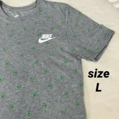 NIKE ナイキ　スマイリーTシャツ　スマイリーフェイス　ドット柄　グレー　L