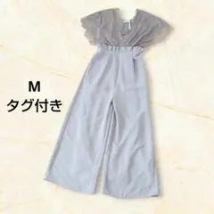 新品タグ付き✨アサクラ　ハイウエストレース切り替えパンツドレス・オールインワン