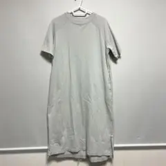 無印良品 MUJI ワンピース クルーネック グレー 半袖