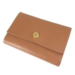 ブルガリ レザー 三つ折り財布 ブラウン