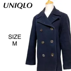 UNIQLO ユニクロ Pコート 錨マークボタン 人気モデル ネイビー系 M