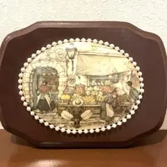 アメリカンカントリー雑貨★アントンピック☆★デコパージュ壁掛け★木製アート