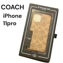 COACH iPhoneケース 11Pro シグネチャー ブラウン ハードケース